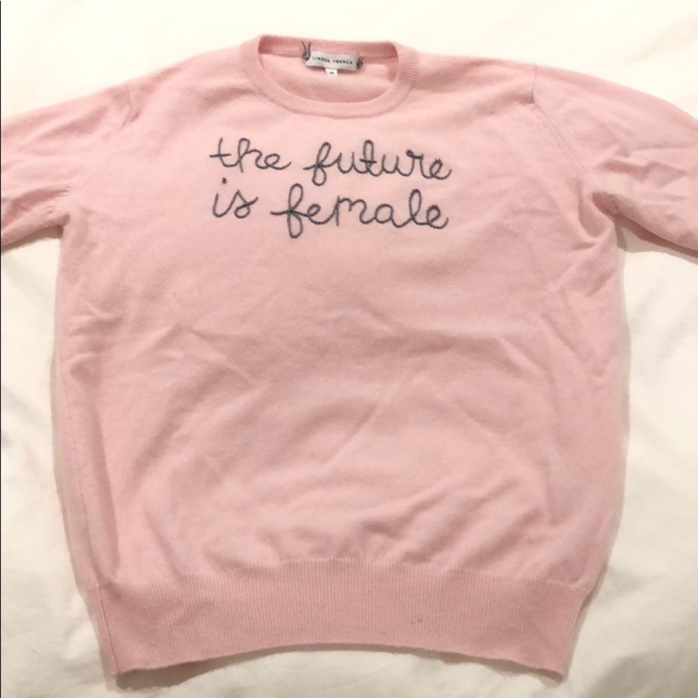 Lingua Franca Future is Female cashmere sweater M